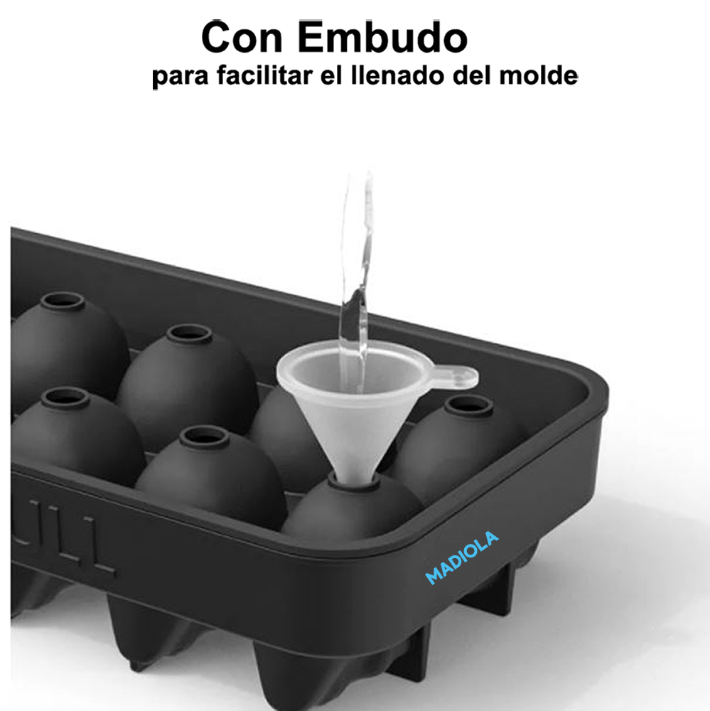 Moldes para Hielos 10 Calaveras 3D Moldes para Hielo de Silicon Fácil Desmoldeo Calavera 3d Silicona Halloween