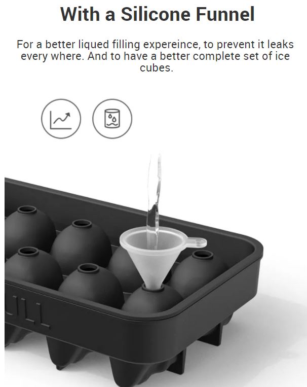 Moldes para Hielos 10 Calaveras 3D Moldes para Hielo de Silicon Fácil Desmoldeo Calavera 3d Silicona Halloween