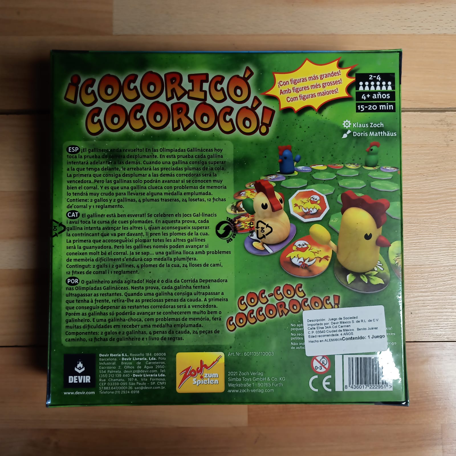 Devir Juego De Mesa Cocorico Cocoroco - Game Center