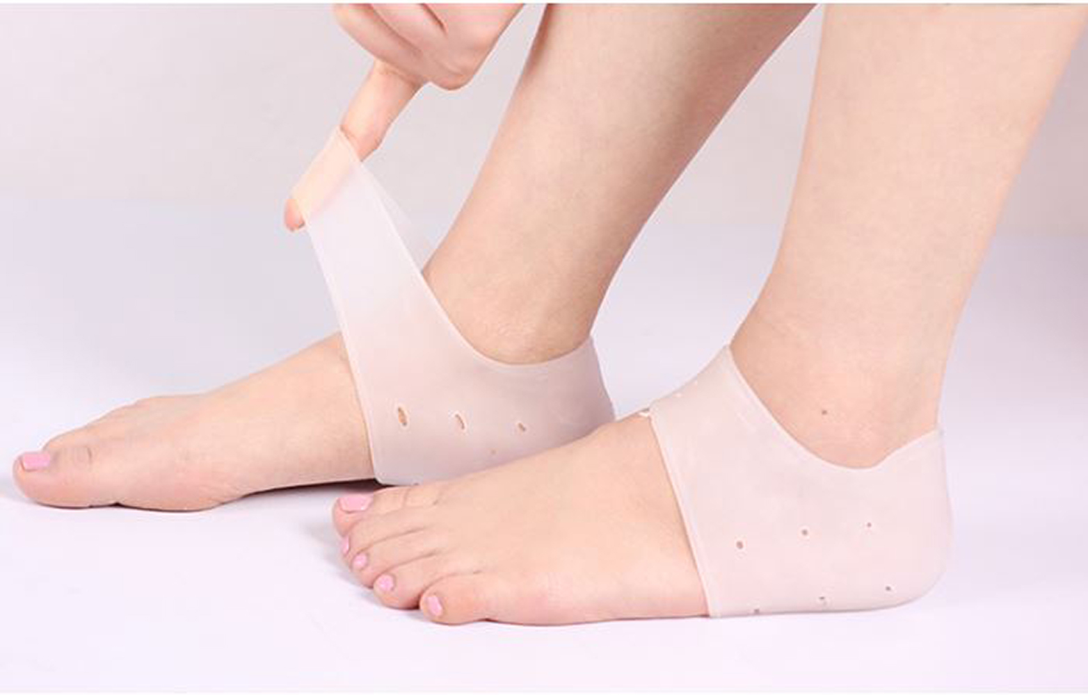 Plantillas de Gel de Silicona, Fascitis Plantar. Protectores de Talón, Sana Talón Seco y Agrietado para pies