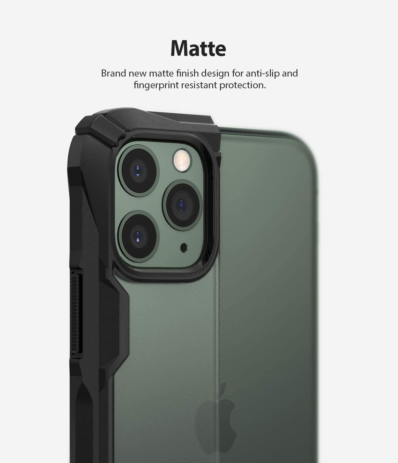 Funda Para iPhone 11 Pro  Anti huellas  Ringke Fusion X Matte Negro