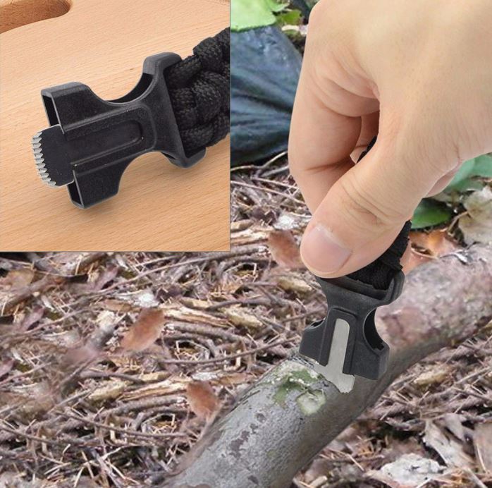 Pulsera de Supervivencia Paracord, Brazalete Táctico 5 en 1 brazalete emergencia campismo