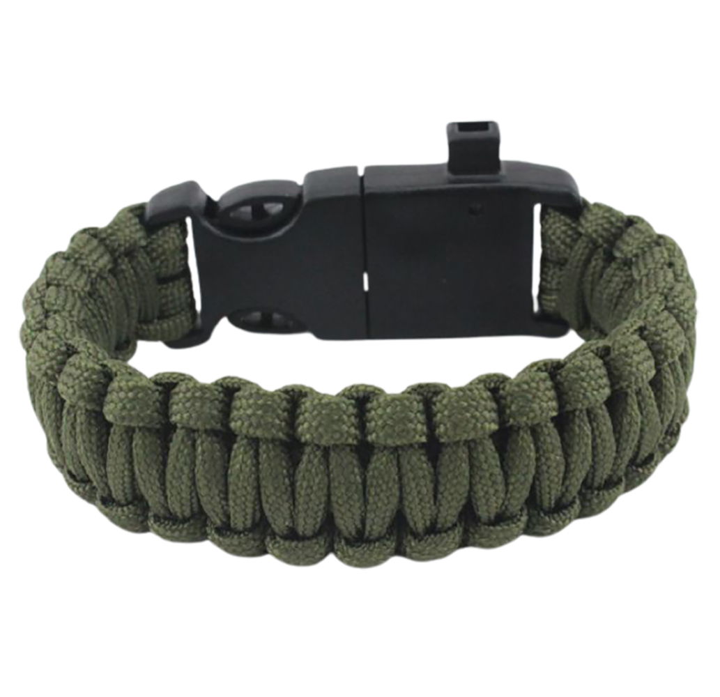 Pulsera de Supervivencia Paracord, Brazalete Táctico 5 en 1 brazalete emergencia campismo