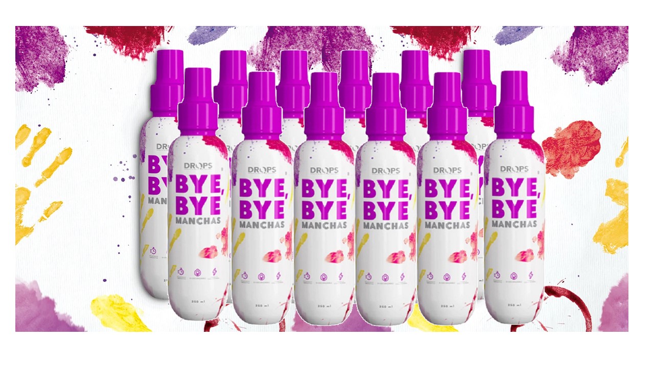 Kit 12pz Quitamanchas Bye Bye Manchas Drops Quita Manchas de Textil