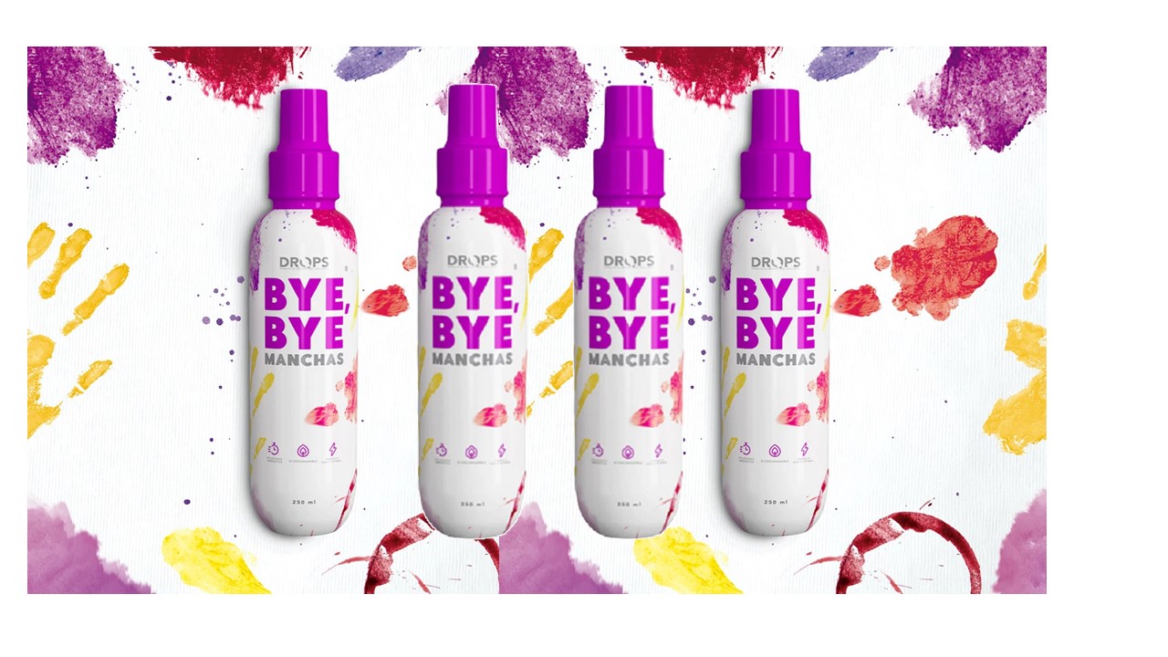 Kit 4pz Quitamanchas Bye Bye Manchas Drops Quita Manchas de Textil