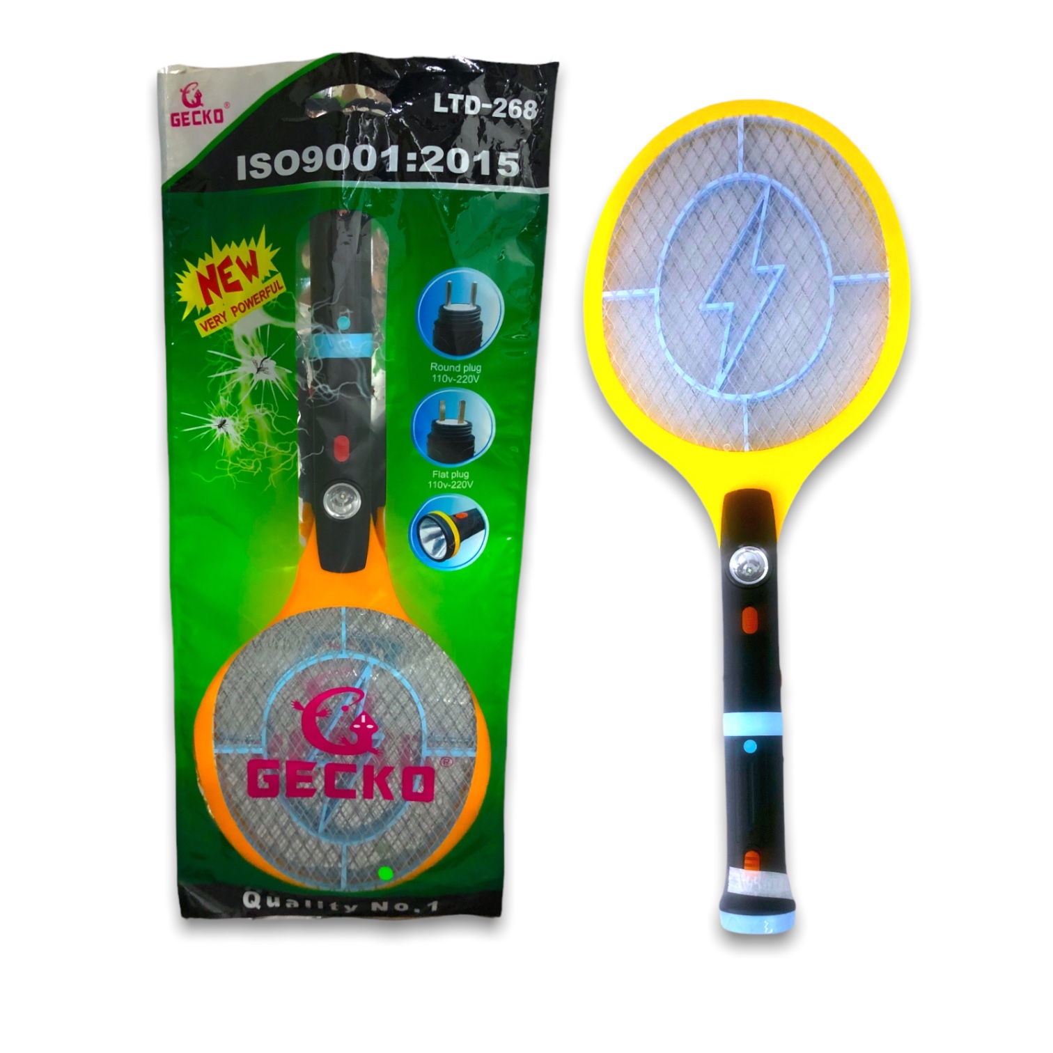 Raqueta Mata Mosquitos Recargable Con Doble Lampara Varios Colores