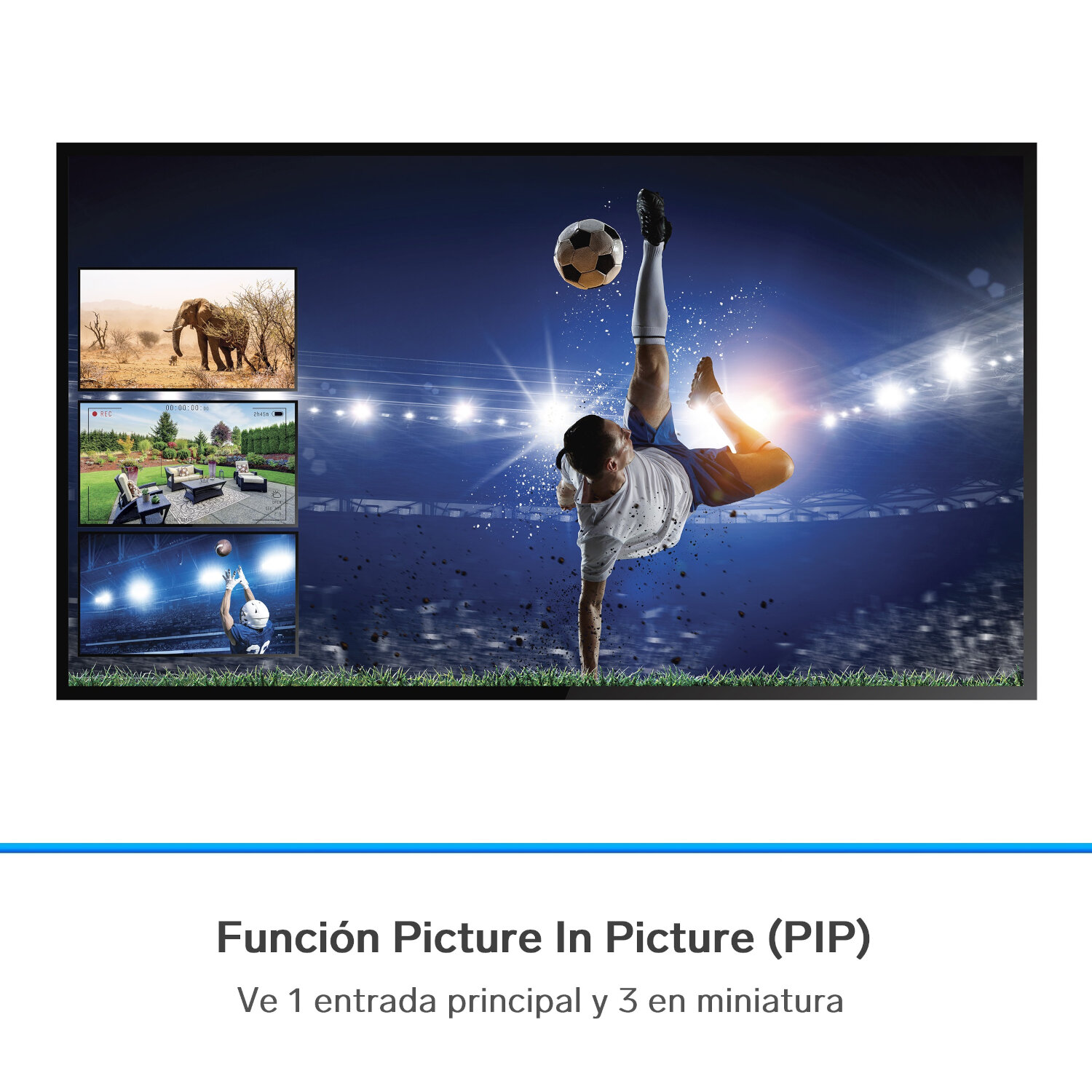 Steren Selector HDMI 4K de 4 entradas y 2 salidas, con control remoto y función PIP (Picture In Pict