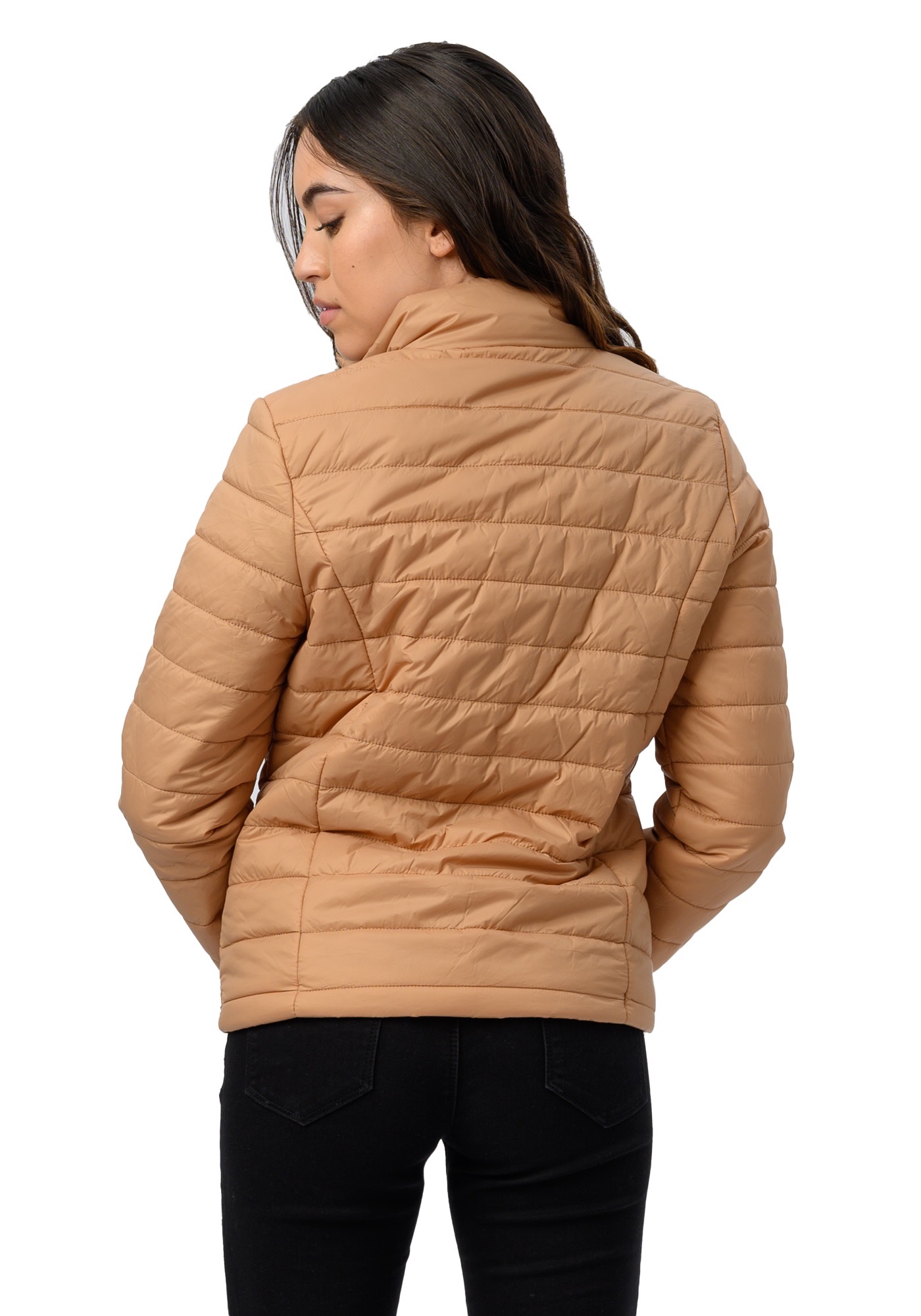 Chamarra Capitonada Ligera De Mujer Color Marrón - Refinery Republic