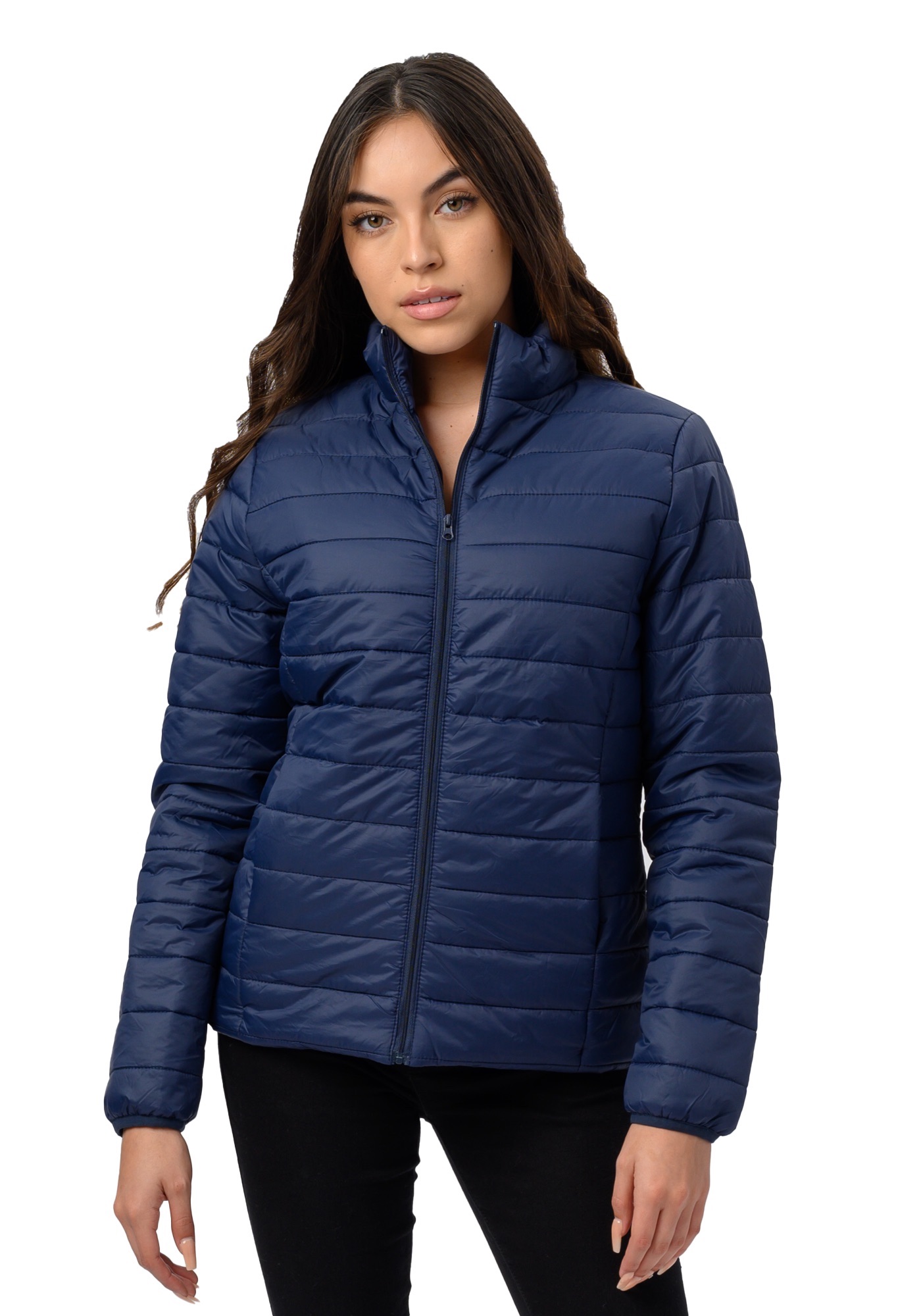 Chamarra Capitonada Ligera De Mujer Color Azul Marino - Refinery Republic