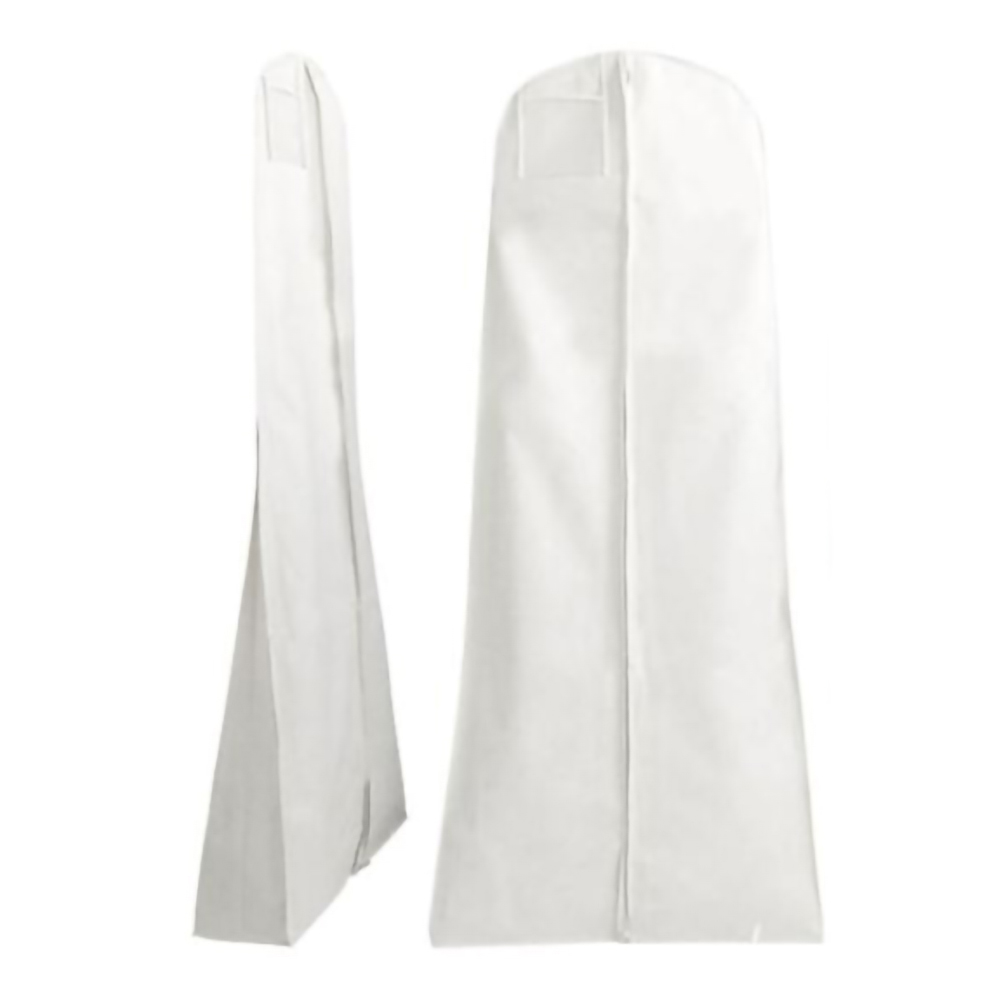 Funda para vestido de novia, bolsa para vestido largo, abrigos, vestido fiesta. Bolsa de ropa para viajar color blanco