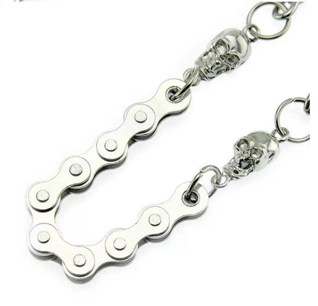 Cadena llavero para Pantalon Estilo Rock Gotico Hip hop Punk Motociclista, Cadena de Cinturón Cartera Calavera