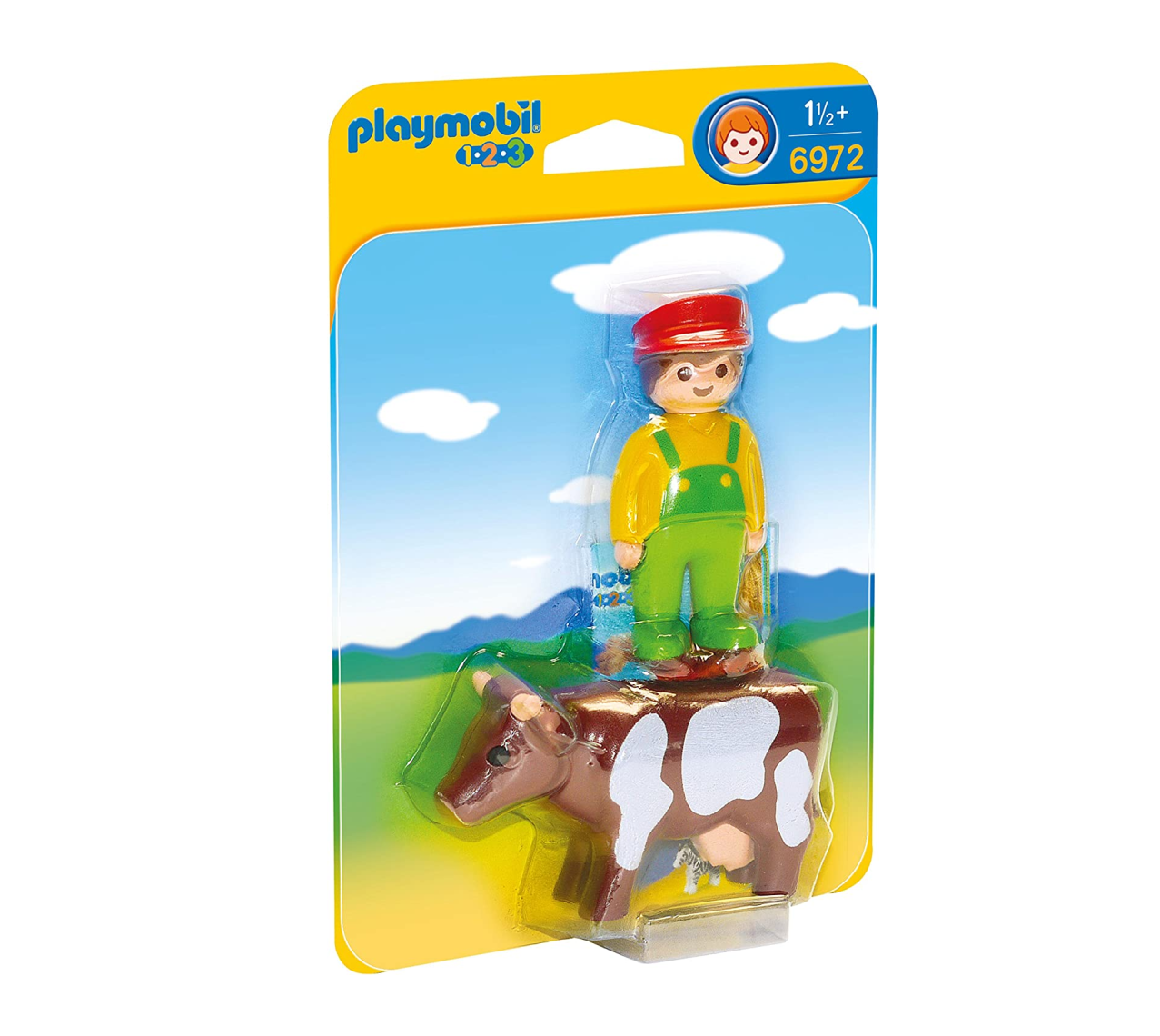 Playmobil 6972 123 Bebé Granjero con Vaca 