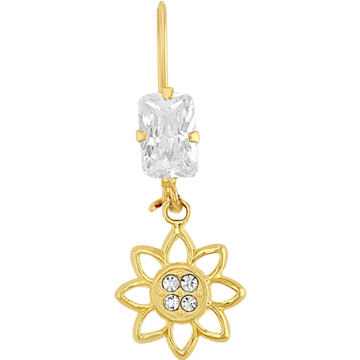 Arete Sol Figura Elaborado En Oro De 10k + Regalo