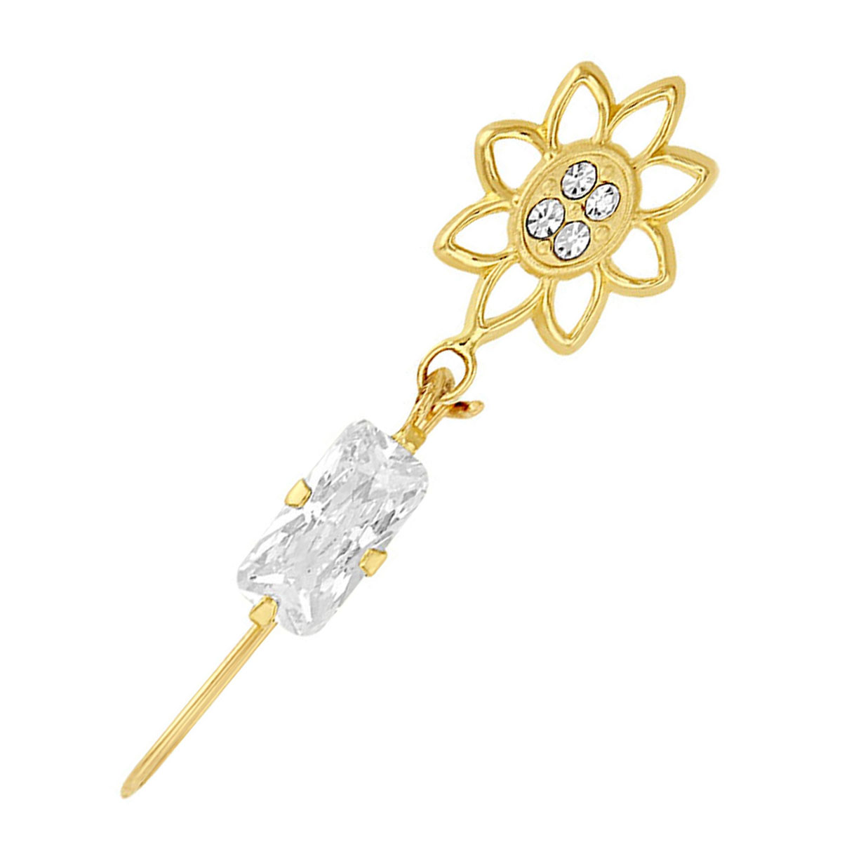 Arete Sol Figura Elaborado En Oro De 10k + Regalo