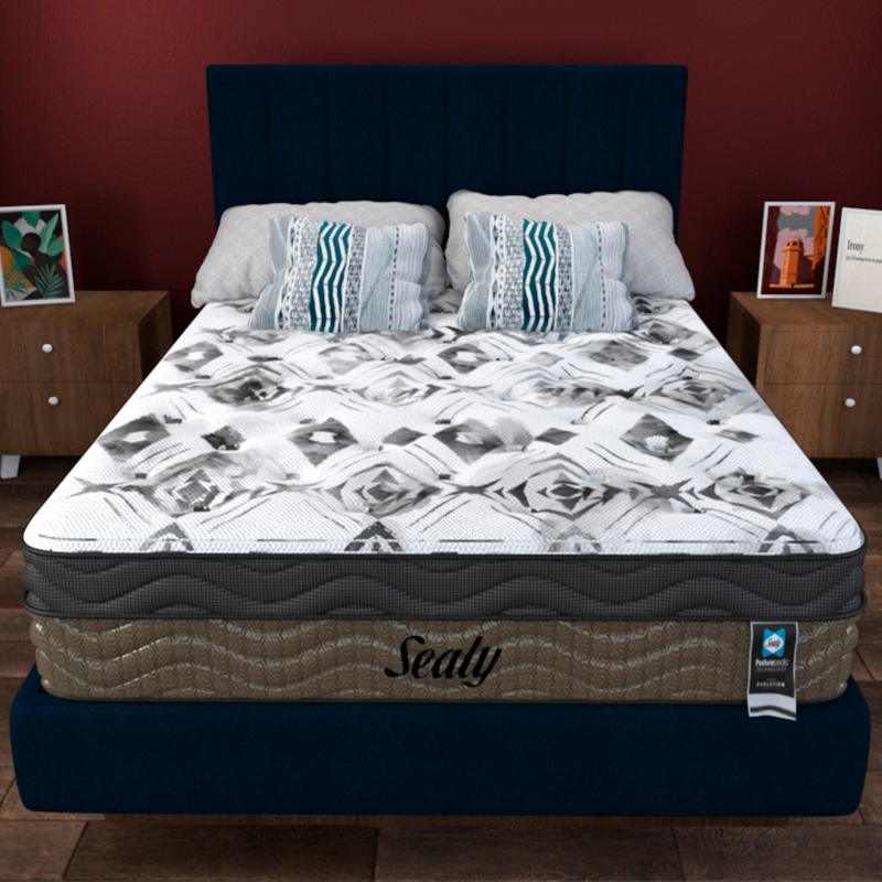 Colchón y Box King Size Trova Sealy Ortopédico