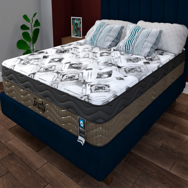 Colchón y Box King Size Trova Sealy Ortopédico