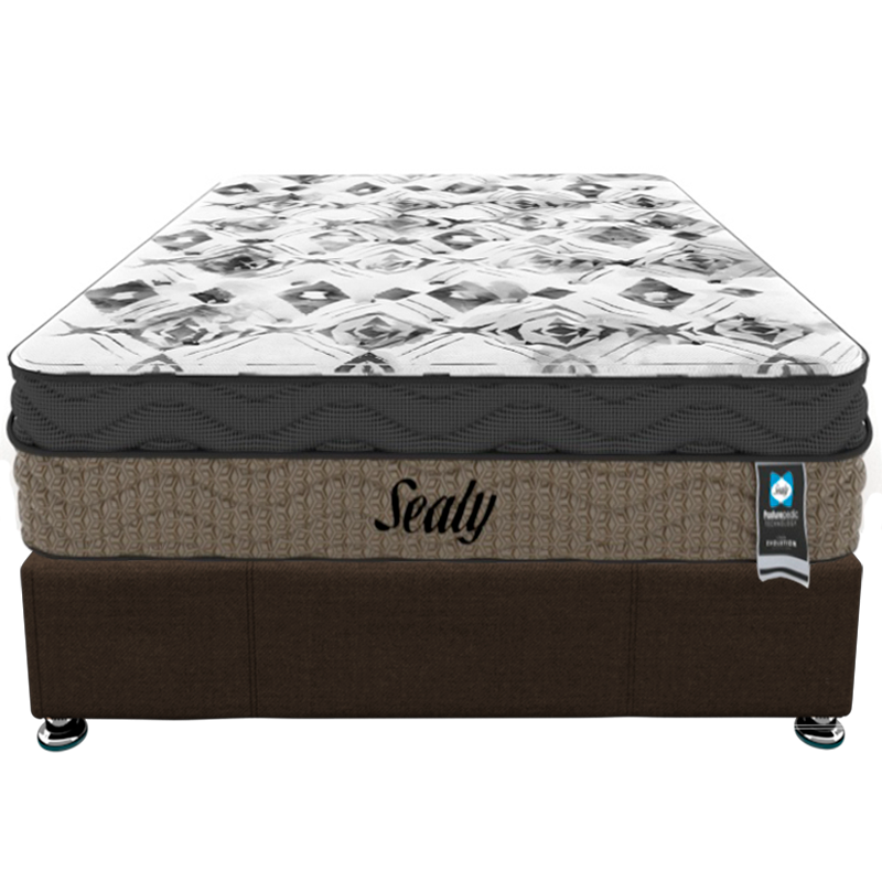 Colchón y Box King Size Trova Sealy Ortopédico