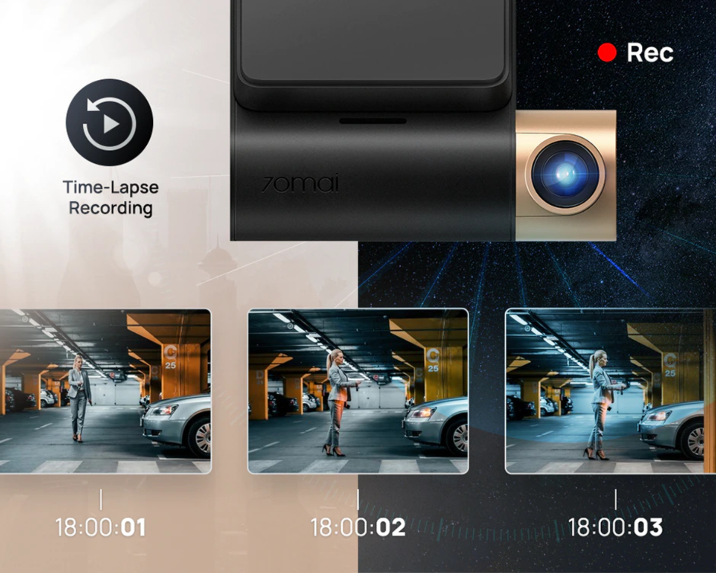 70mai Dash Cam Lite2 Full Hd, Lcd De 2 Vision 130 Gps