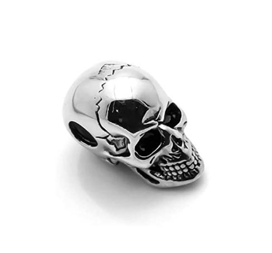 Collar Cadena Cráneo Calavera Skull Santa Muerte Death Acero Inoxidable color plateado silver