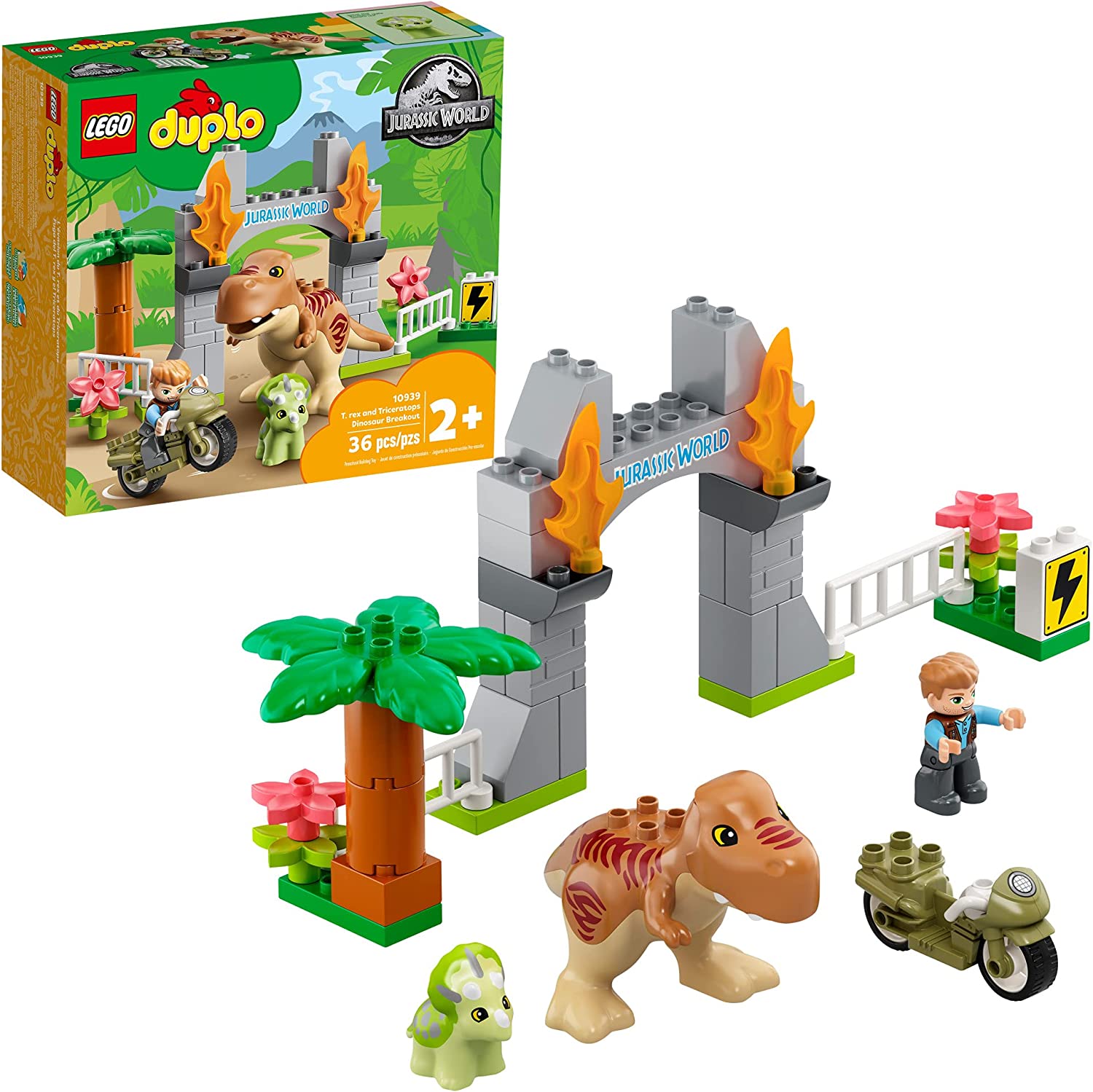 Lego Duplo 10939 Fuga Del T. Rex Y El Triceratops