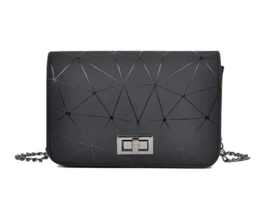 Bolsa Pequeñas Dama  Geometrica De Bolso Negro