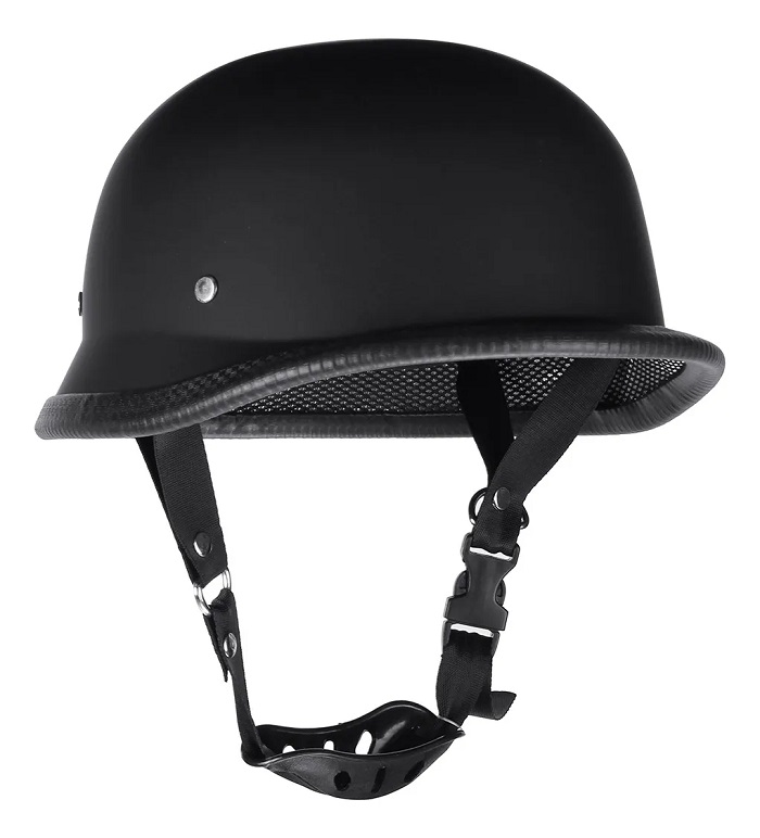 Casco Alemán Regulable De Medio Rostro Para Motocicleta