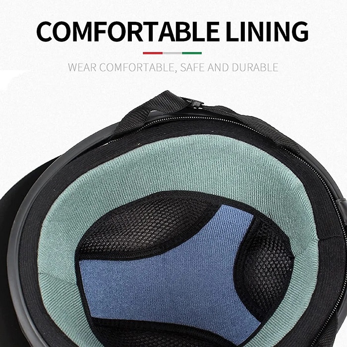 Casco De Moto Con Gafas Casco Retro Mate