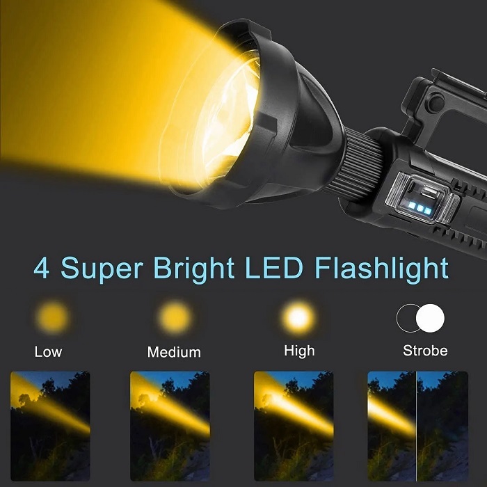 Lámpara 10000 Lumens Recargable Larga Distancia 1000 Metros