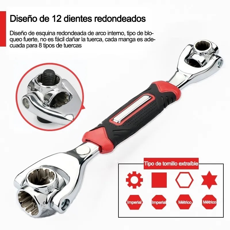 Llave Universal 2 En 1 Llave Multiusos Magnético