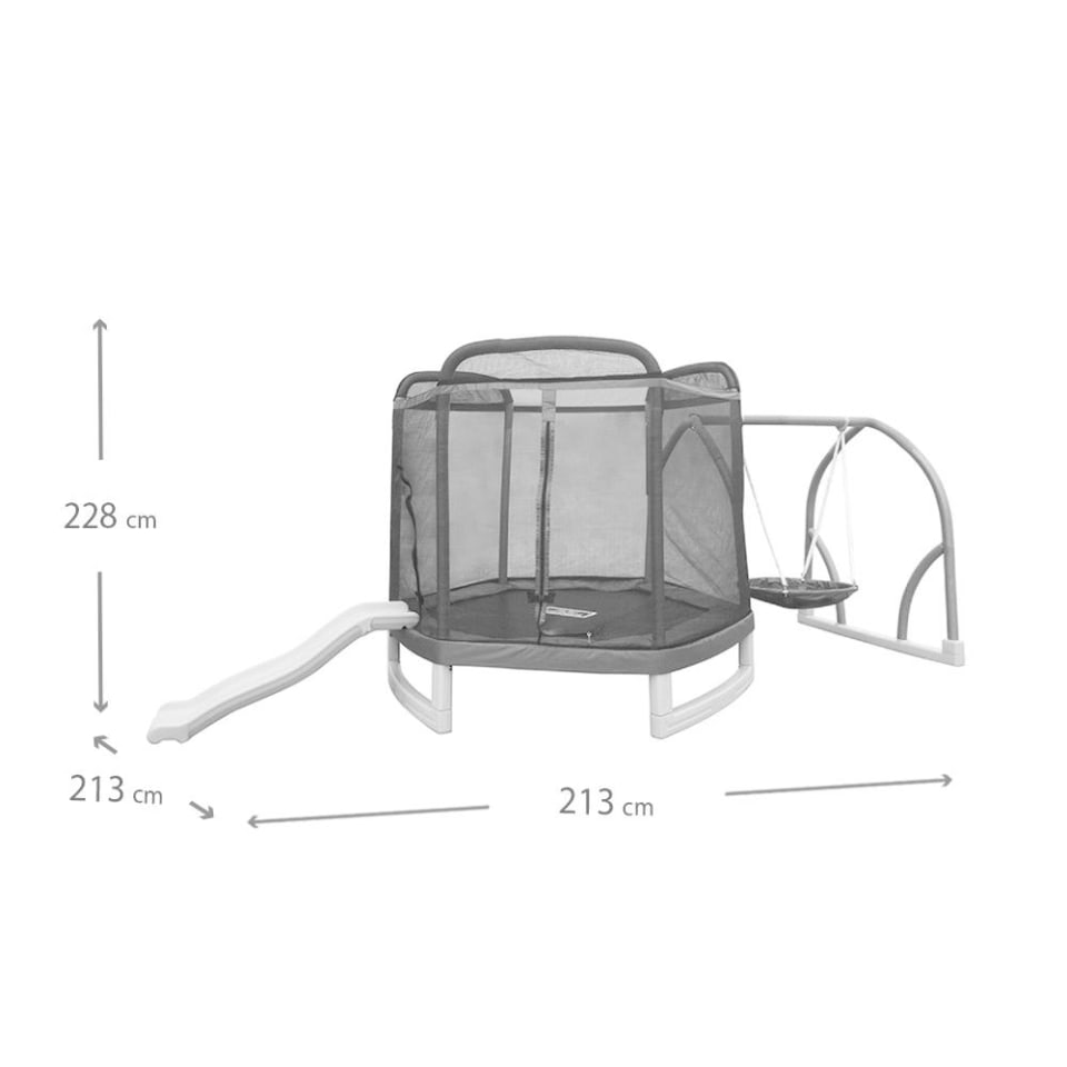 Trampolin Brincolin Con Resbaladilla y Columpio