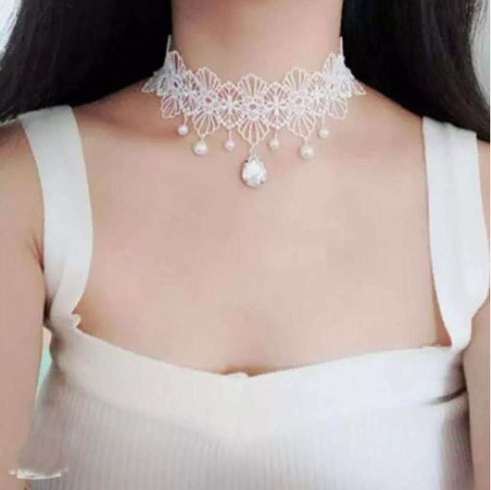  Set 7 Gargantillas Collar Estilo gótico encaje, gargantilla choker