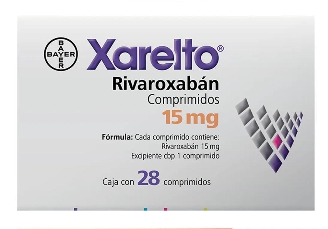 Xarelto rivaroxabán 15 mg con 28 comprimidos