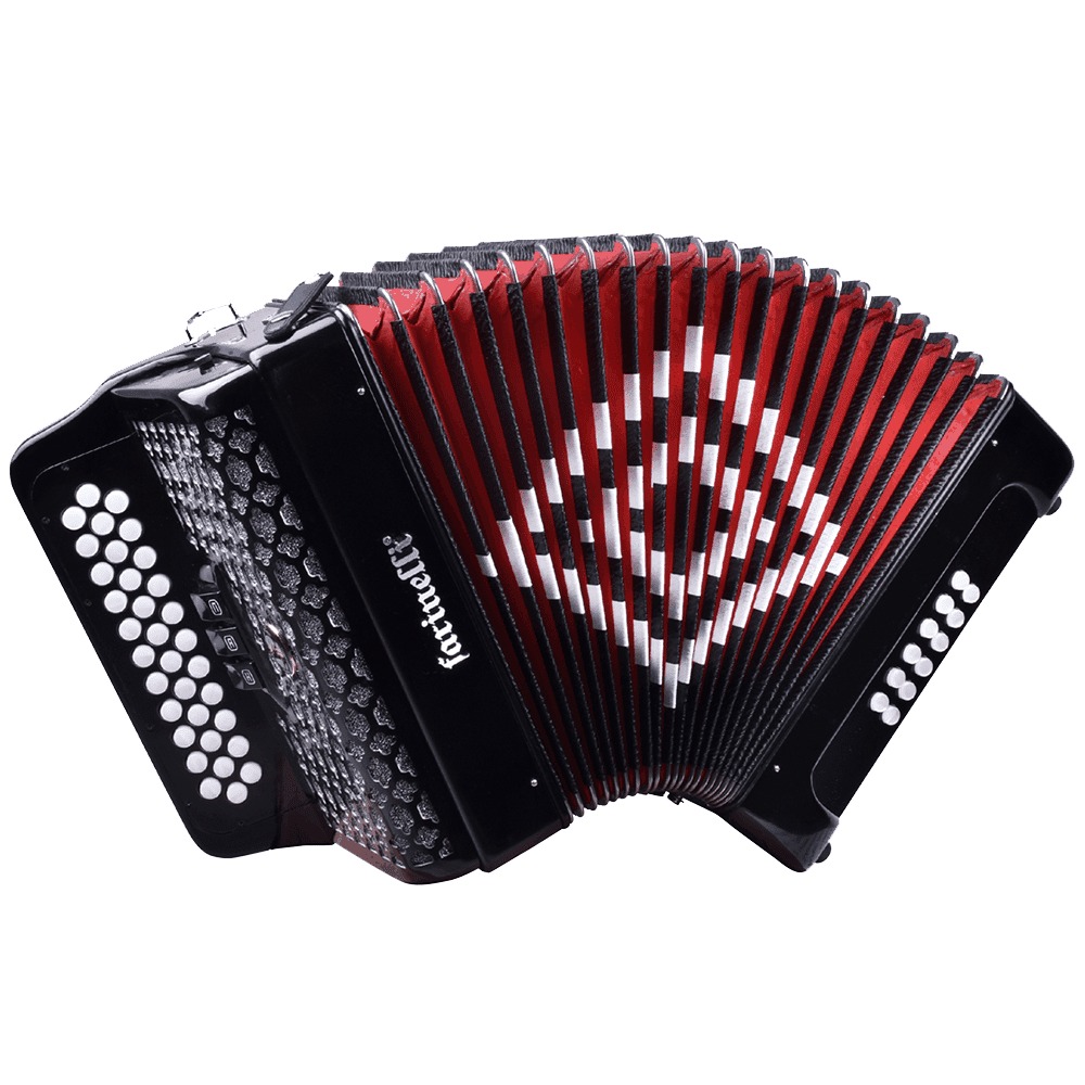 Acordeón Diatónico de 34 Botones 12 Bajos en Sol Farinelli 3412N