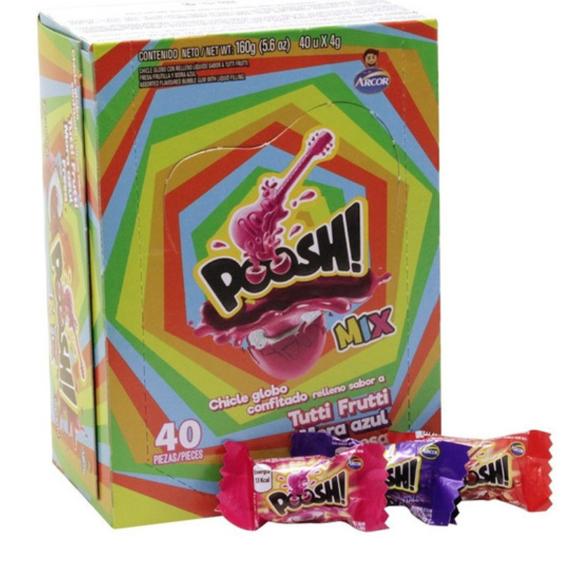 Chicle Poosh Mix 40 piezas