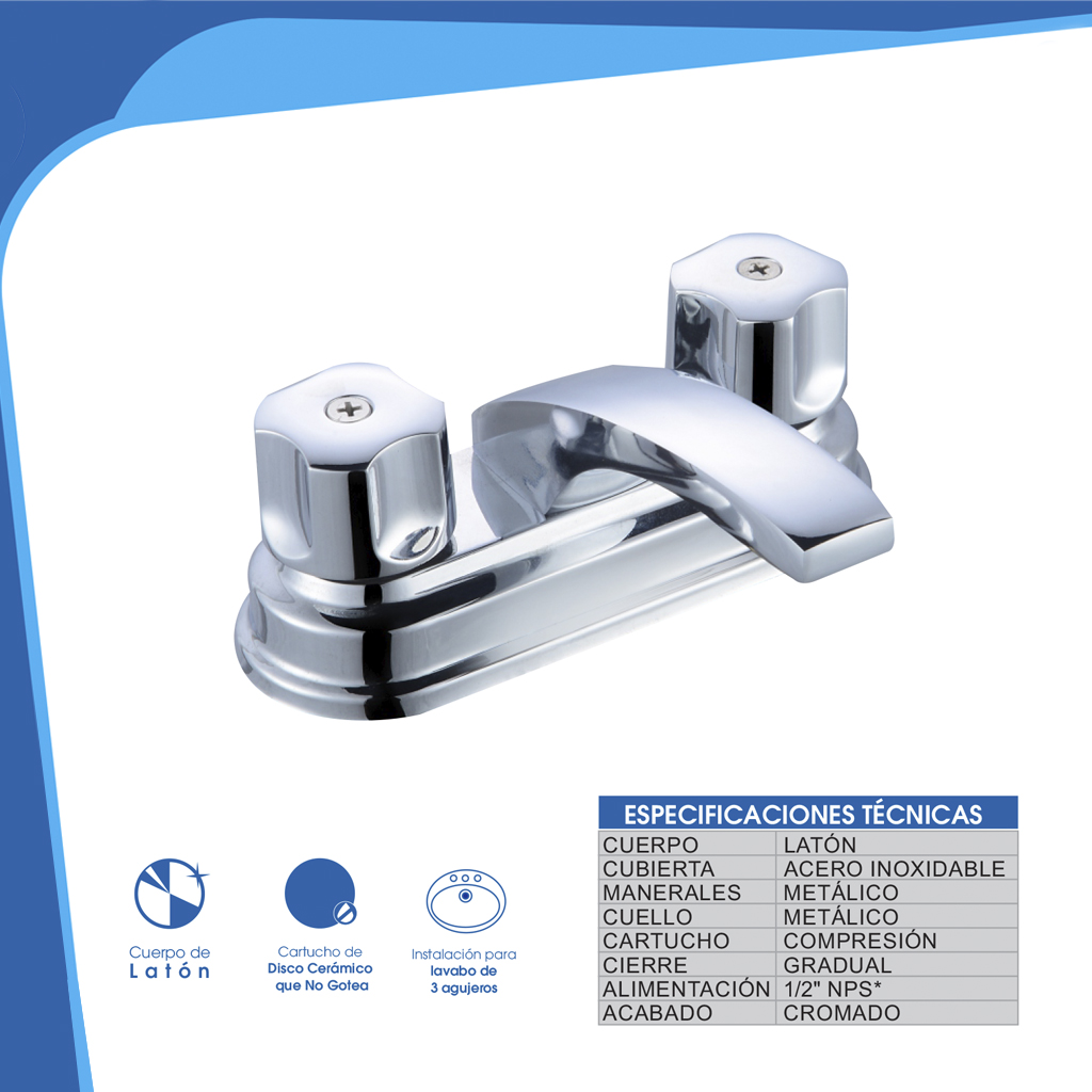 Llave Mezcladora Para Lavabo Ecoaq-L100 Grado Ecológico