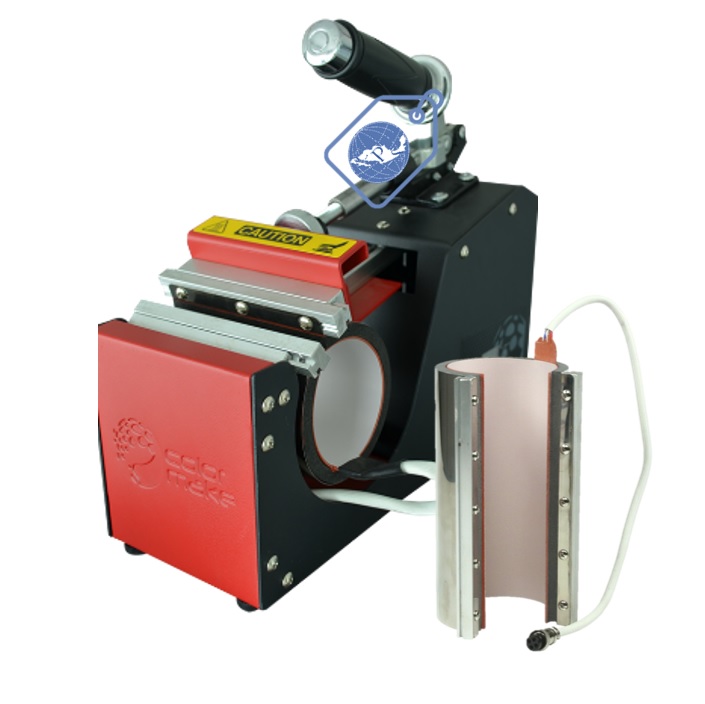 Plancha para sublimar tazas semiautomática Ferrari 2 en 1, Color Make (Botellas 750ml).