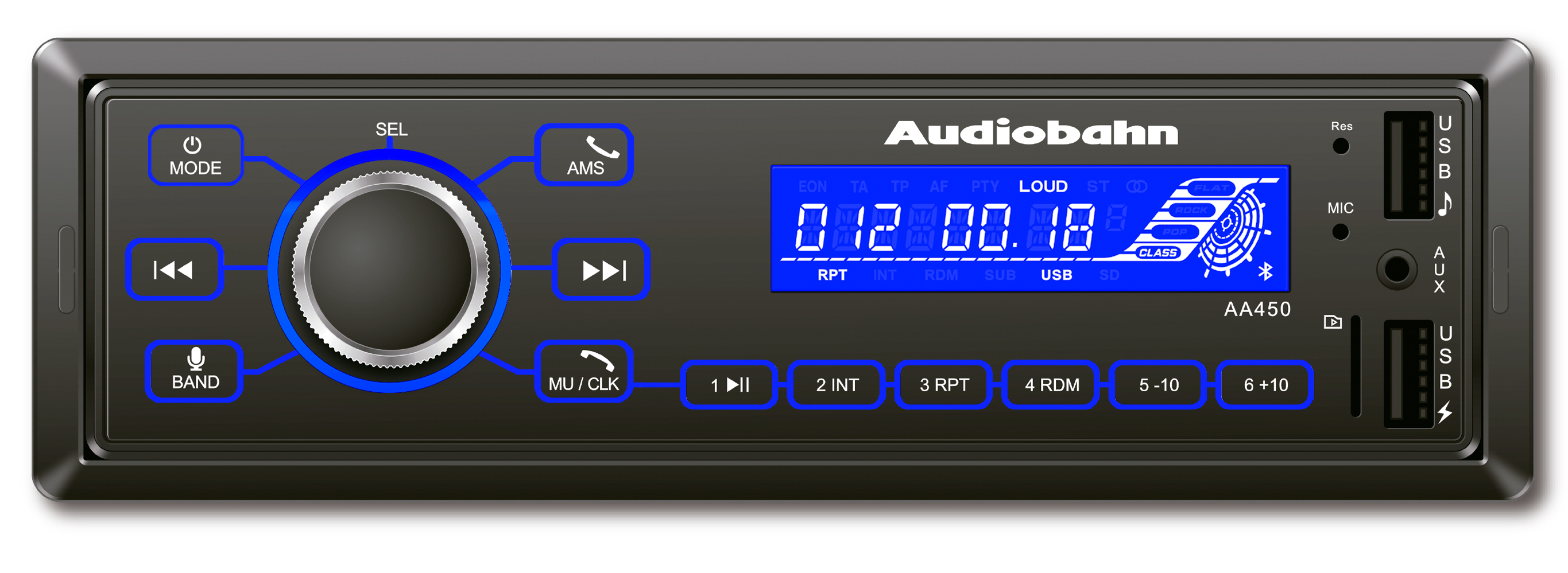 Autoestéreo Con Pantalla LCD Audiobahn 