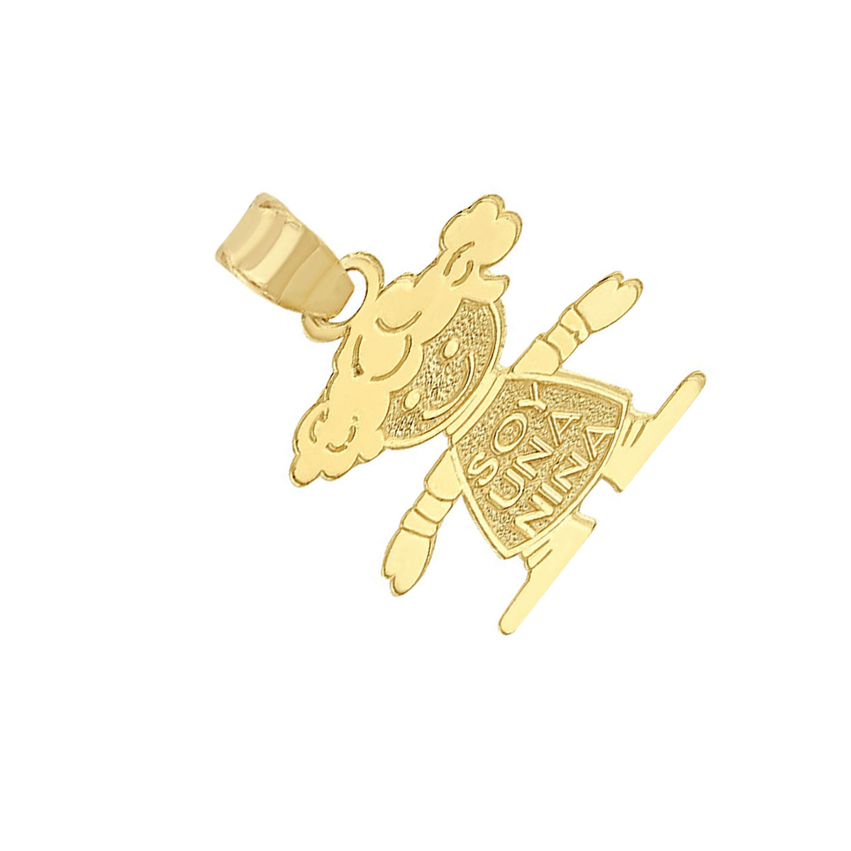 Dije Sencillo De Niña Elaborado En Oro De 10k + Regalo