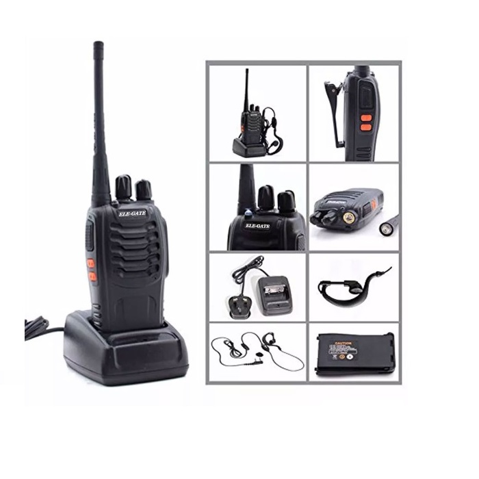 2 radios  UHF  Walkie Talkie con accesorios 
