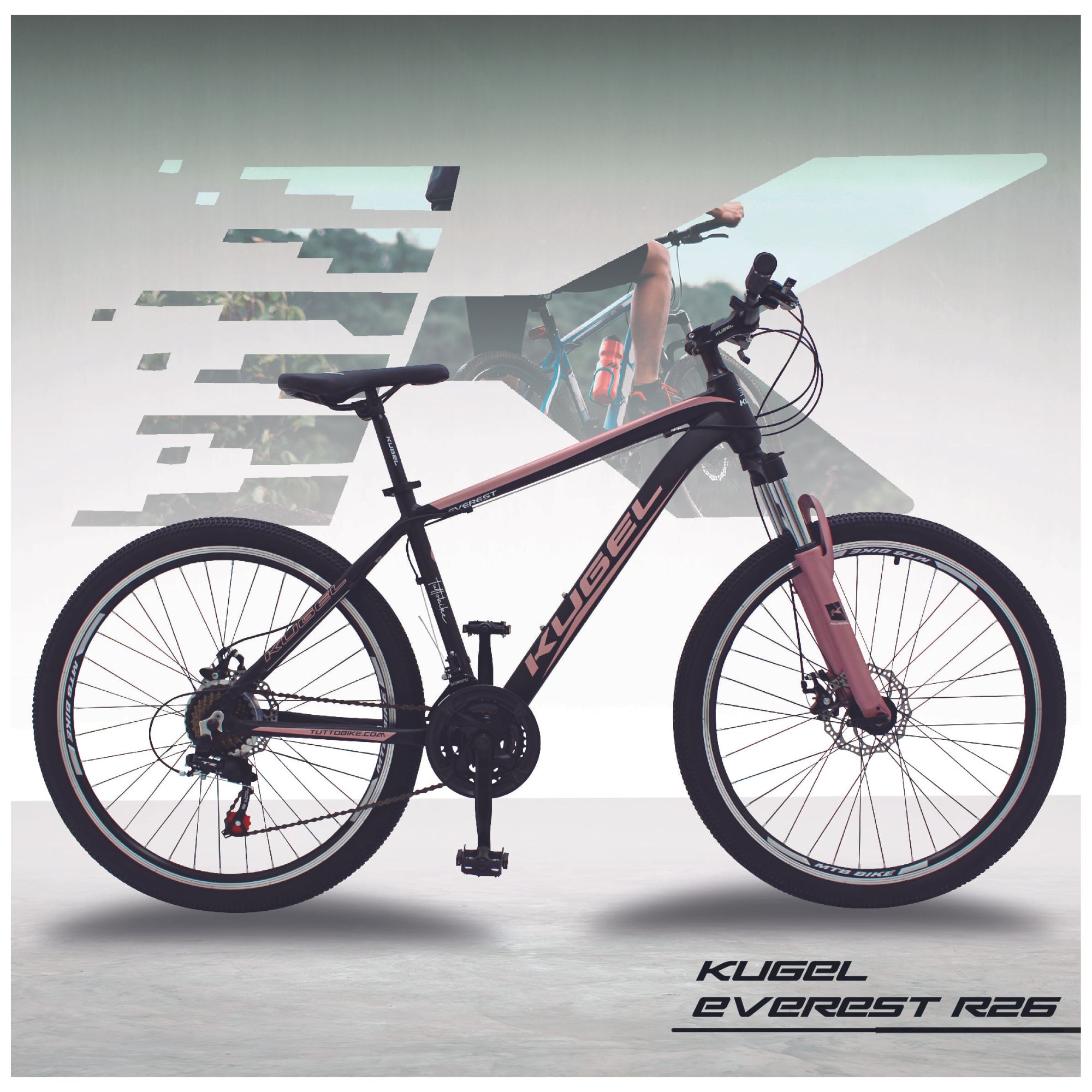 Bicicleta Montaña Rodada 26 21 Velocidades Kugel Everest Rosa