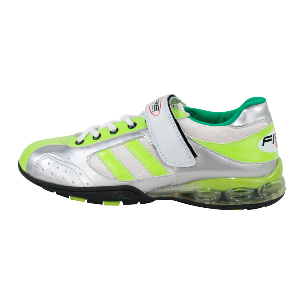 Par de Zapatillas de Halterofilia Fire Sports Levantamiento Pesas Entrenamiento Importadas Verde/Plata