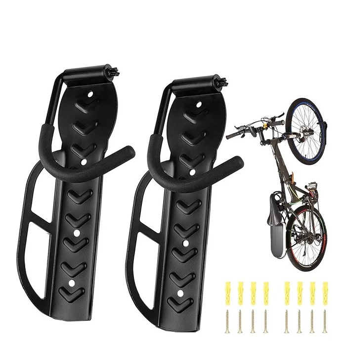 Kit Con 2 Soportes Gancho Para Colgar Bicicletas En La Pared