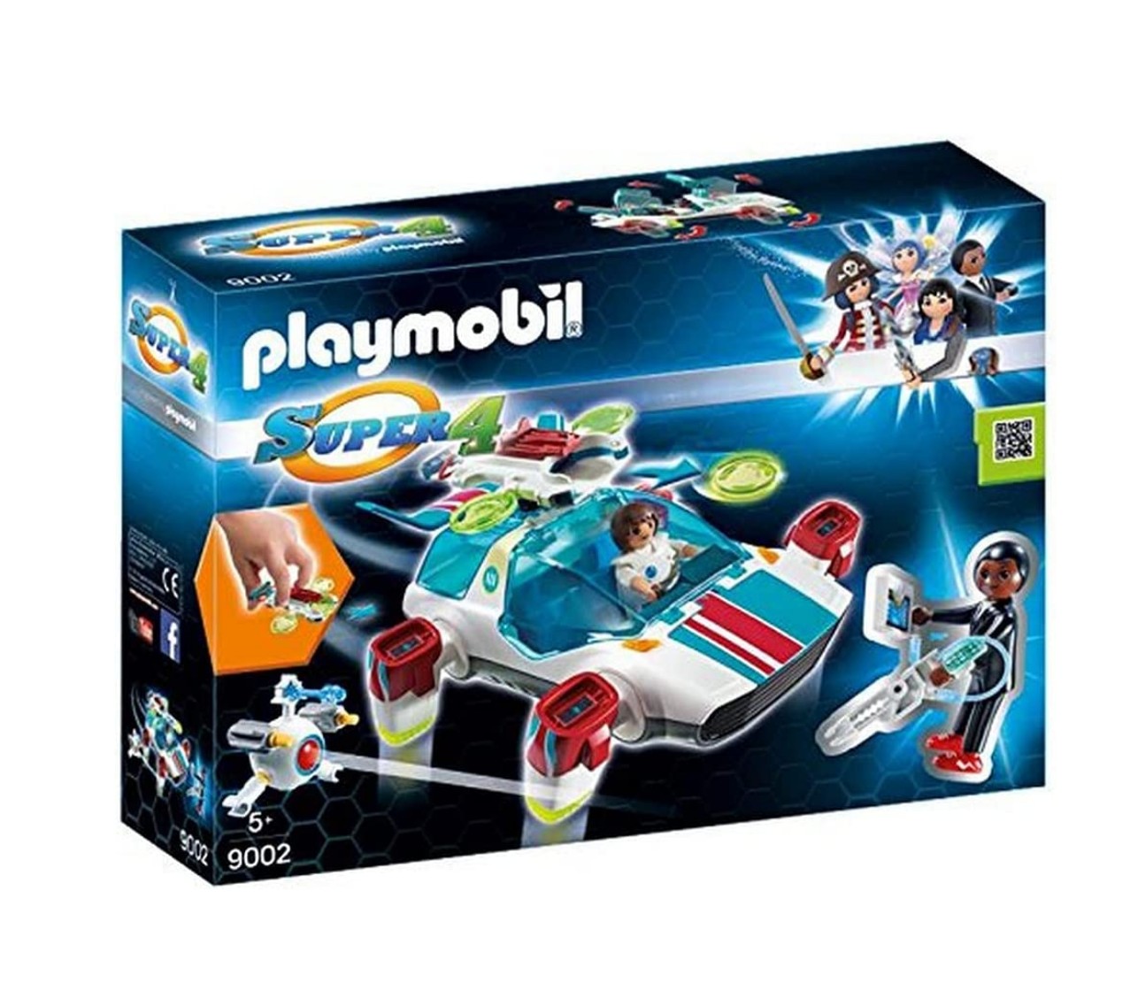 Playmobil 9002 Super4 Fulguriix con Agente Gene