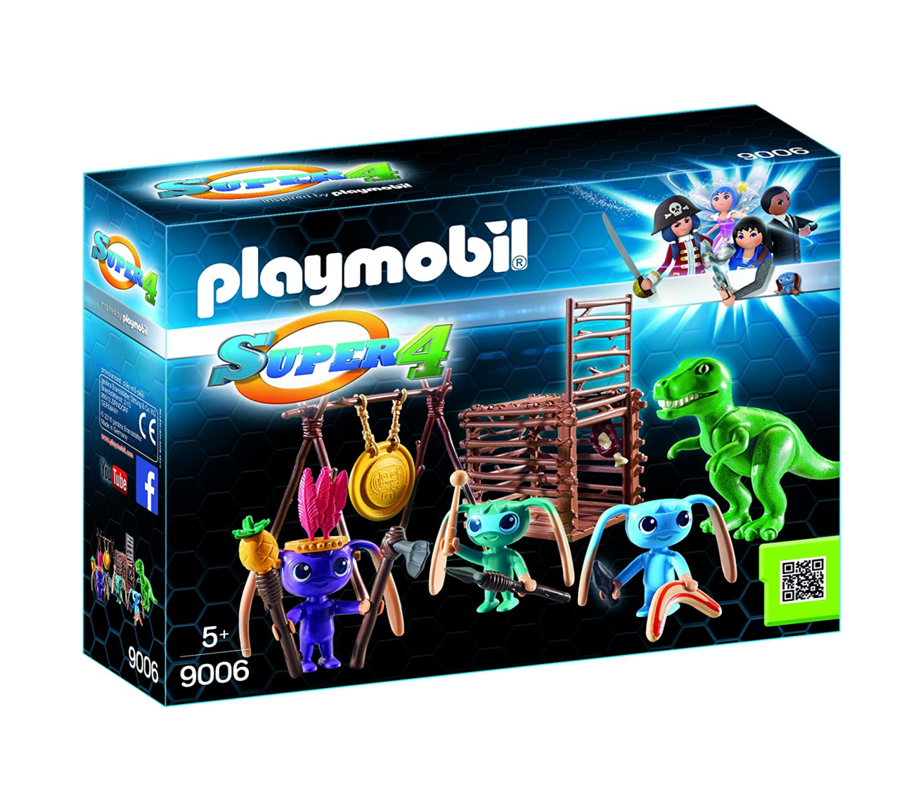 Playmobil 9006 Super4 Guerrero Alien con Trampa T-Rex