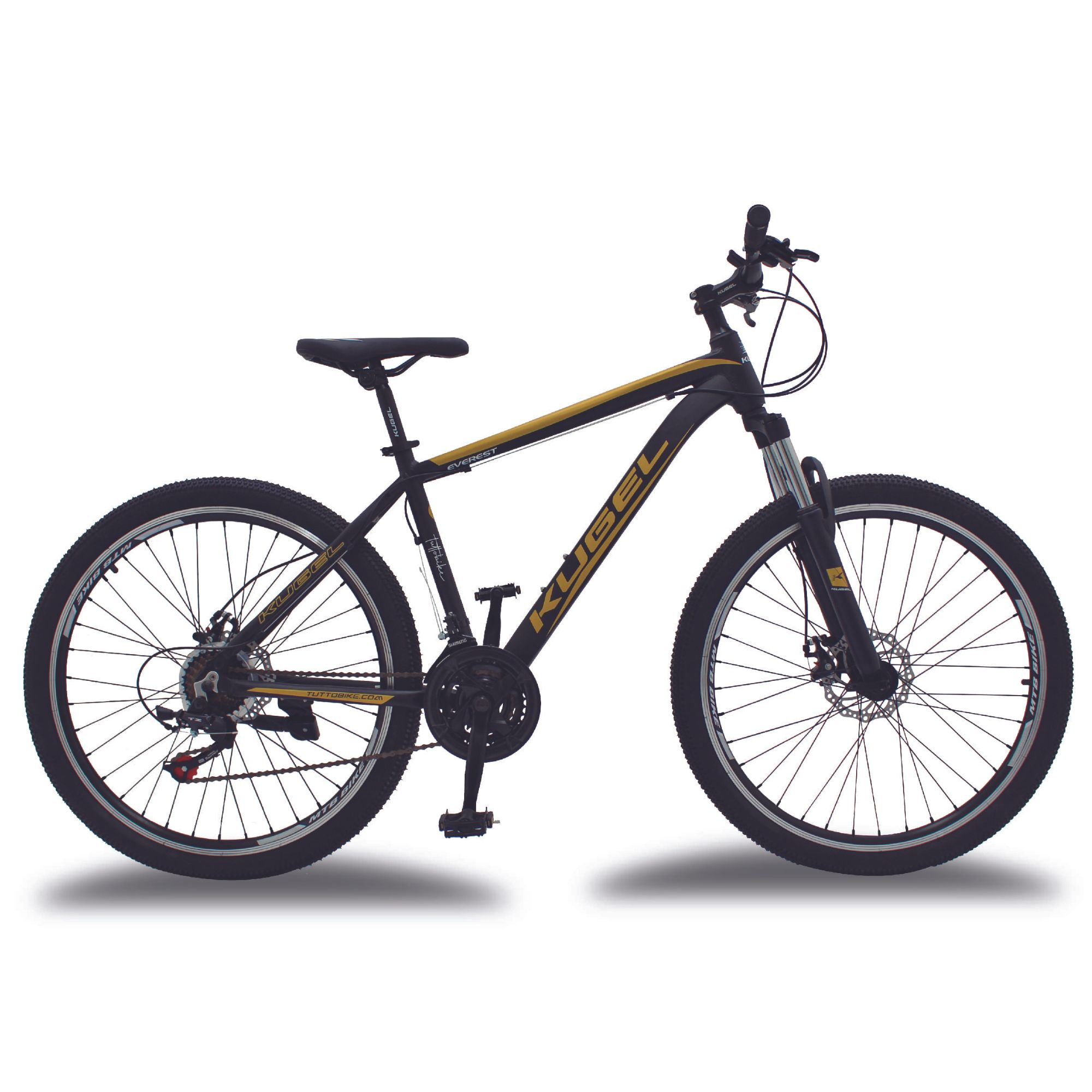 Bicicleta Montaña Rodada 26 21 Velocidades Kugel Everest Dorado