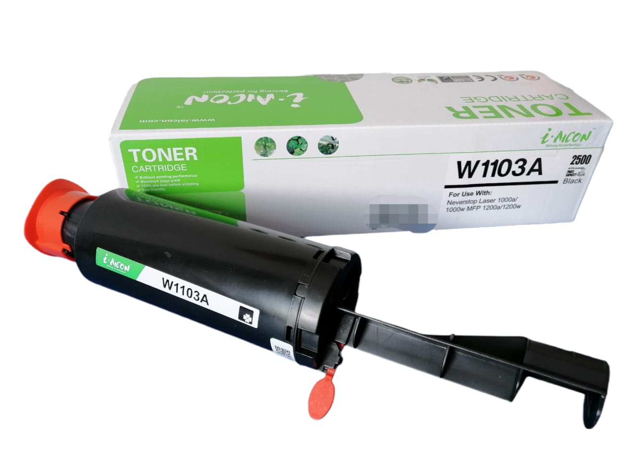 Cartucho tóner W1103 A (103 A) compatible genérico nuevo para uso en HP Never Stop 1000 a, 1000 w, 1200 a, 1200 w. w 1103 a.