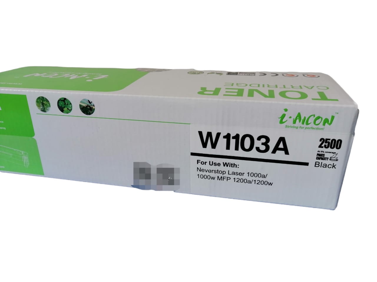Cartucho tóner W1103 A (103 A) compatible genérico nuevo para uso en HP Never Stop 1000 a, 1000 w, 1200 a, 1200 w. w 1103 a.
