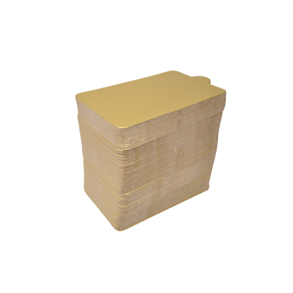 Bases Doradas Para Mini Postre - Rectangular, 100 Piezas 9cm