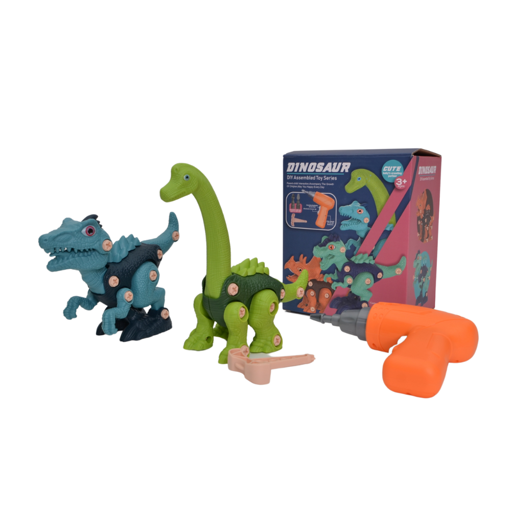 Juguete de Construccion Dinosaurio Autoarmable - Velociraptor, Braquiosaurio