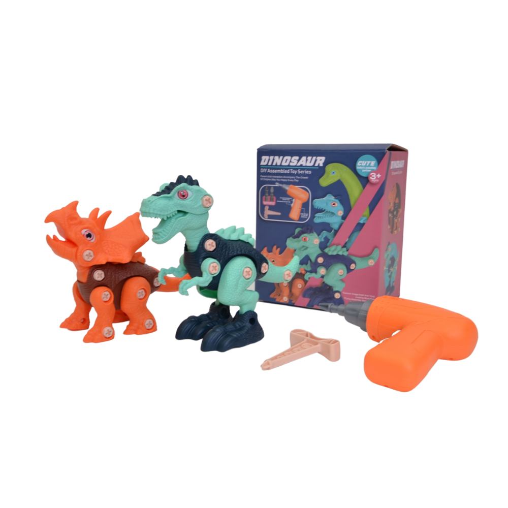 Juguete de Construccion Dinosaurio Autoarmable - T-Rex, Triceratops